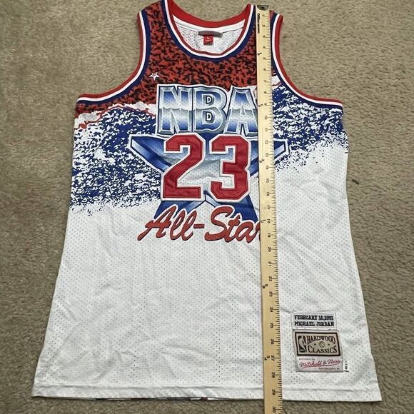 Michael Jordan 1991 All-Star East Jersey Mitchell & Ness Hardwood Classics Large - Picture 7 of 10